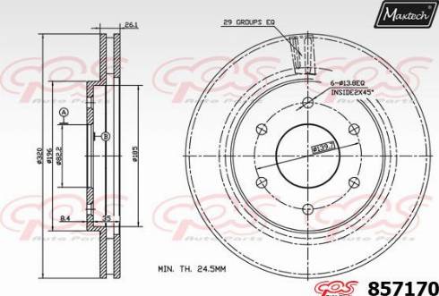 Maxtech 857170.0000 - Kočioni disk www.molydon.hr