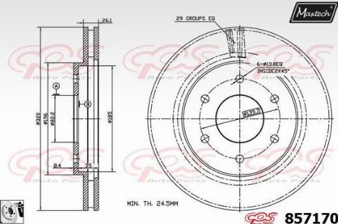 Maxtech 857170.0080 - Kočioni disk www.molydon.hr