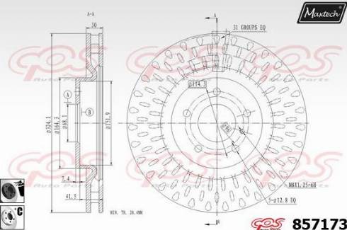 Maxtech 857173.6060 - Kočioni disk www.molydon.hr