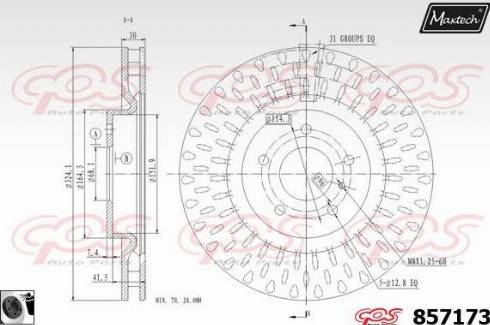 Maxtech 857173.0060 - Kočioni disk www.molydon.hr