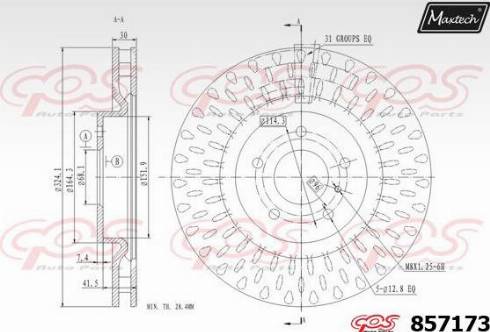 Maxtech 857173.0000 - Kočioni disk www.molydon.hr