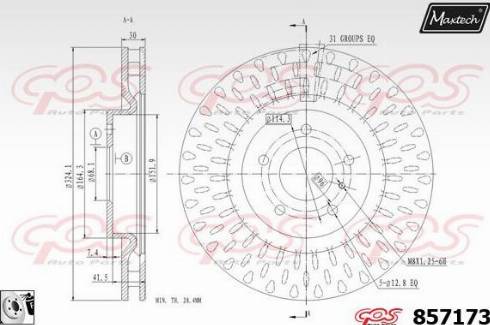 Maxtech 857173.0080 - Kočioni disk www.molydon.hr