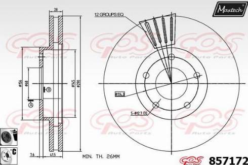 Maxtech 857172.6060 - Kočioni disk www.molydon.hr