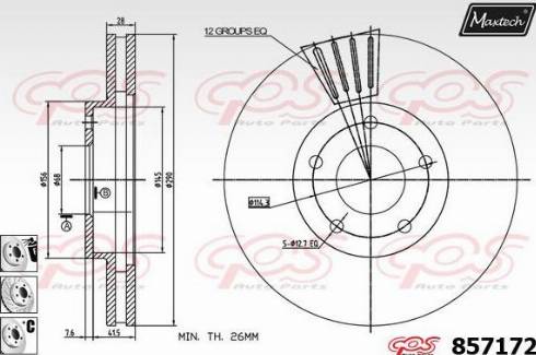 Maxtech 857172.6880 - Kočioni disk www.molydon.hr