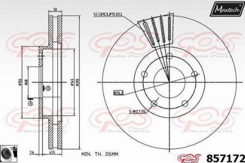 Maxtech 857172.0060 - Kočioni disk www.molydon.hr