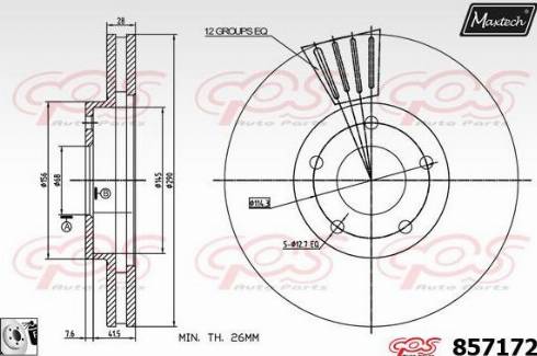 Maxtech 857172.0080 - Kočioni disk www.molydon.hr