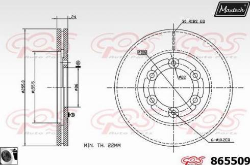 Maxtech 865509.0060 - Kočioni disk www.molydon.hr