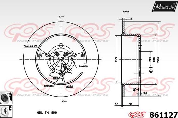 Maxtech 865509 - Kočioni disk www.molydon.hr