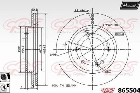 Maxtech 865504.6060 - Kočioni disk www.molydon.hr