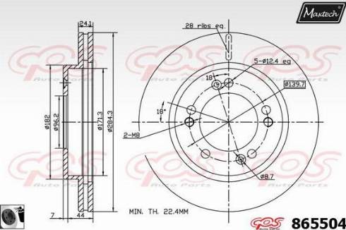 Maxtech 865504.0060 - Kočioni disk www.molydon.hr