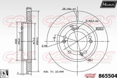 Maxtech 865504.0080 - Kočioni disk www.molydon.hr