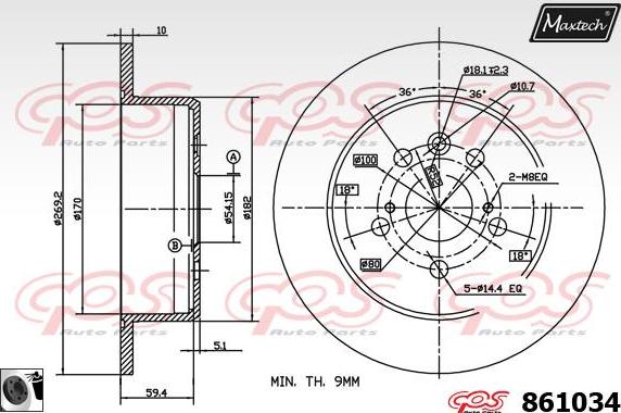 Maxtech 865504 - Kočioni disk www.molydon.hr