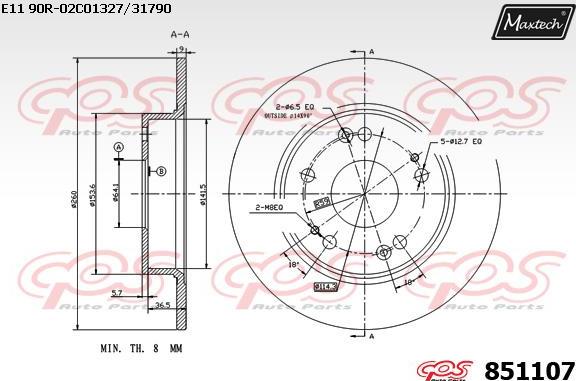 Maxtech 865501 - Kočioni disk www.molydon.hr