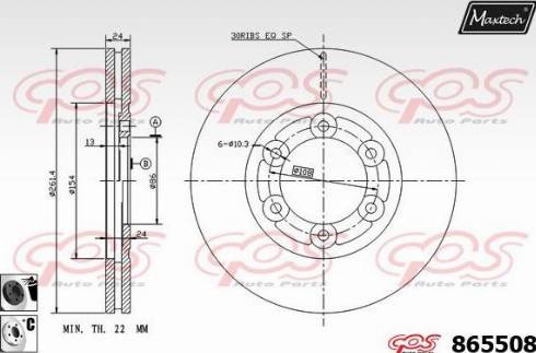 Maxtech 865508.6060 - Kočioni disk www.molydon.hr