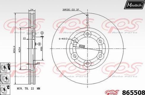 Maxtech 865508.6880 - Kočioni disk www.molydon.hr