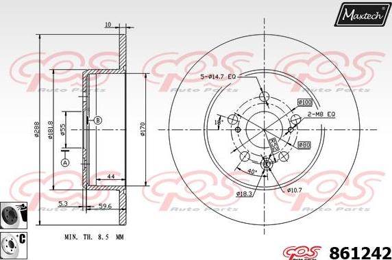 Maxtech 865514 - Kočioni disk www.molydon.hr