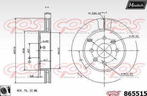 Maxtech 865515.0060 - Kočioni disk www.molydon.hr