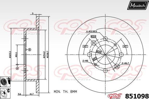 Maxtech 865515 - Kočioni disk www.molydon.hr