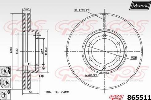 Maxtech 865511.6880 - Kočioni disk www.molydon.hr