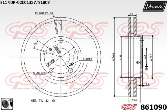 Maxtech 865511 - Kočioni disk www.molydon.hr