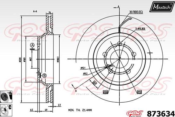 Maxtech 865513 - Kočioni disk www.molydon.hr