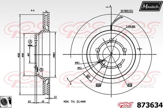 Maxtech 865512 - Kočioni disk www.molydon.hr