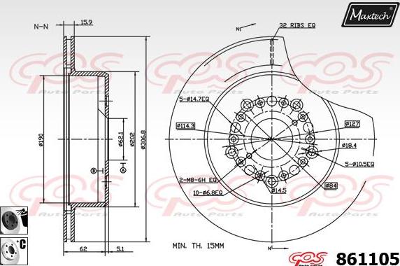 Maxtech 865525 - Kočioni disk www.molydon.hr