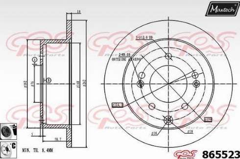 Maxtech 865523.6060 - Kočioni disk www.molydon.hr