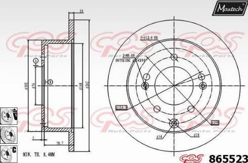 Maxtech 865523.6980 - Kočioni disk www.molydon.hr