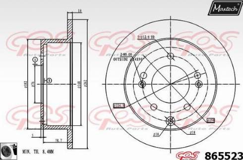 Maxtech 865523.0060 - Kočioni disk www.molydon.hr