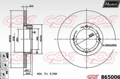 Maxtech 865006.6980 - Kočioni disk www.molydon.hr