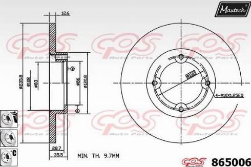 Maxtech 865006.6880 - Kočioni disk www.molydon.hr