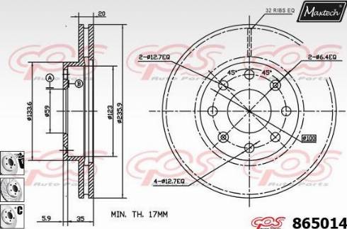 Maxtech 865014.6880 - Kočioni disk www.molydon.hr