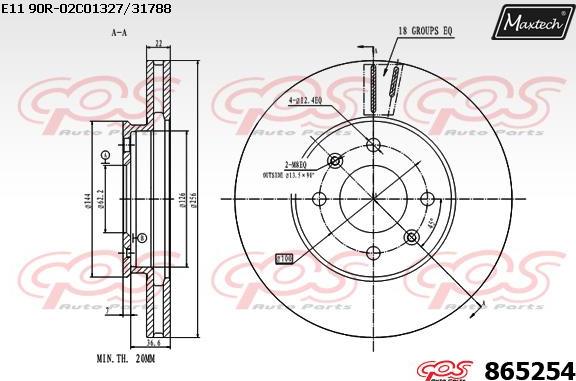 Maxtech 865014 - Kočioni disk www.molydon.hr