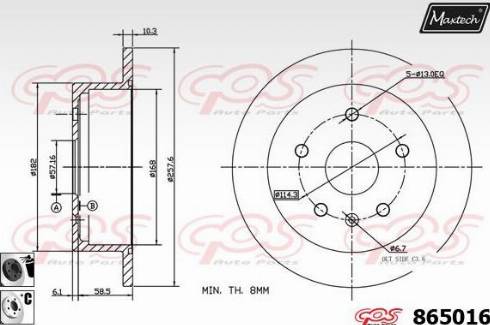 Maxtech 865016.6060 - Kočioni disk www.molydon.hr