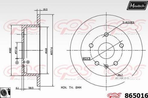 Maxtech 865016.0060 - Kočioni disk www.molydon.hr