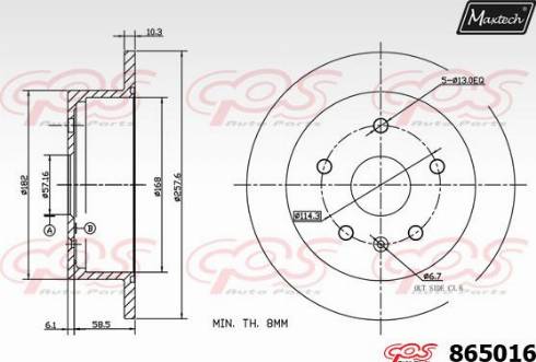 Maxtech 865016.0000 - Kočioni disk www.molydon.hr