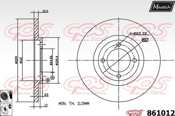 Maxtech 865010 - Kočioni disk www.molydon.hr