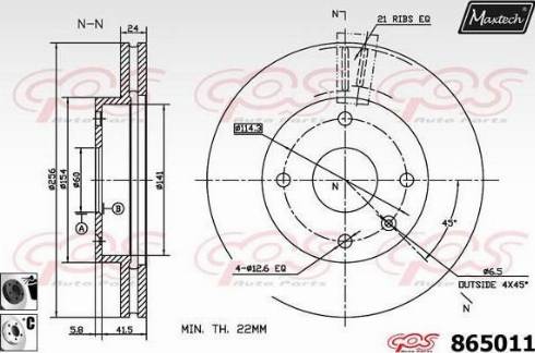 Maxtech 865011.6060 - Kočioni disk www.molydon.hr