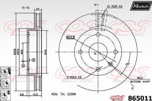 Maxtech 865011.6880 - Kočioni disk www.molydon.hr