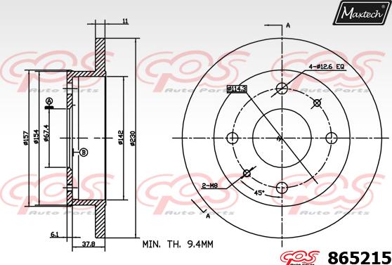 Maxtech 865011 - Kočioni disk www.molydon.hr