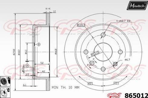 Maxtech 865012.6060 - Kočioni disk www.molydon.hr