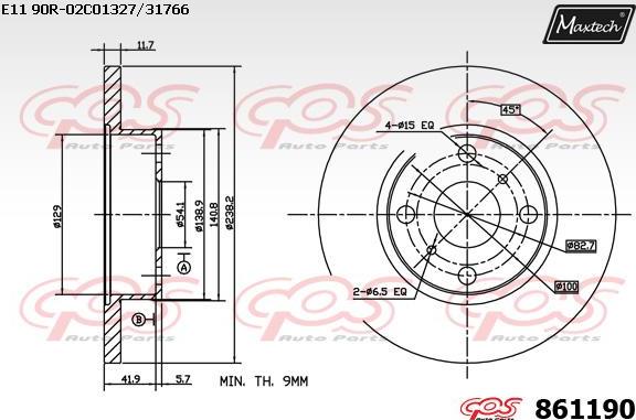 Maxtech 865012 - Kočioni disk www.molydon.hr