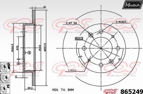 Maxtech 865249.6980 - Kočioni disk www.molydon.hr