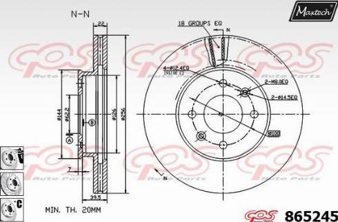 Maxtech 865245.6980 - Kočioni disk www.molydon.hr