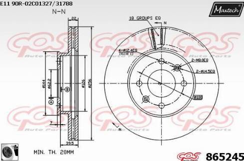 Maxtech 865245.0060 - Kočioni disk www.molydon.hr