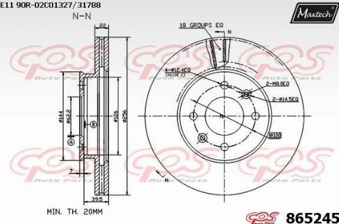 Maxtech 865245.0000 - Kočioni disk www.molydon.hr