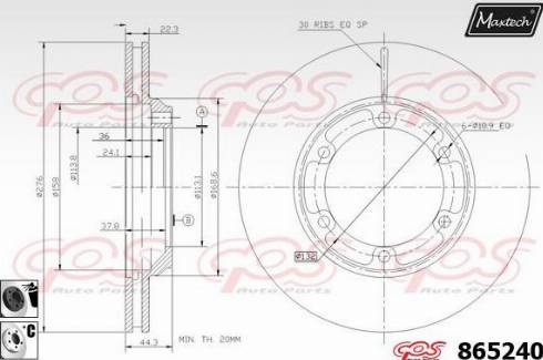 Maxtech 865240.6060 - Kočioni disk www.molydon.hr