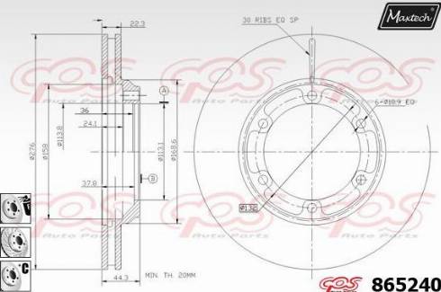 Maxtech 865240.6880 - Kočioni disk www.molydon.hr