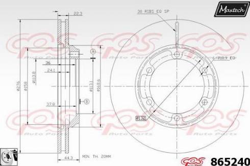 Maxtech 865240.0080 - Kočioni disk www.molydon.hr